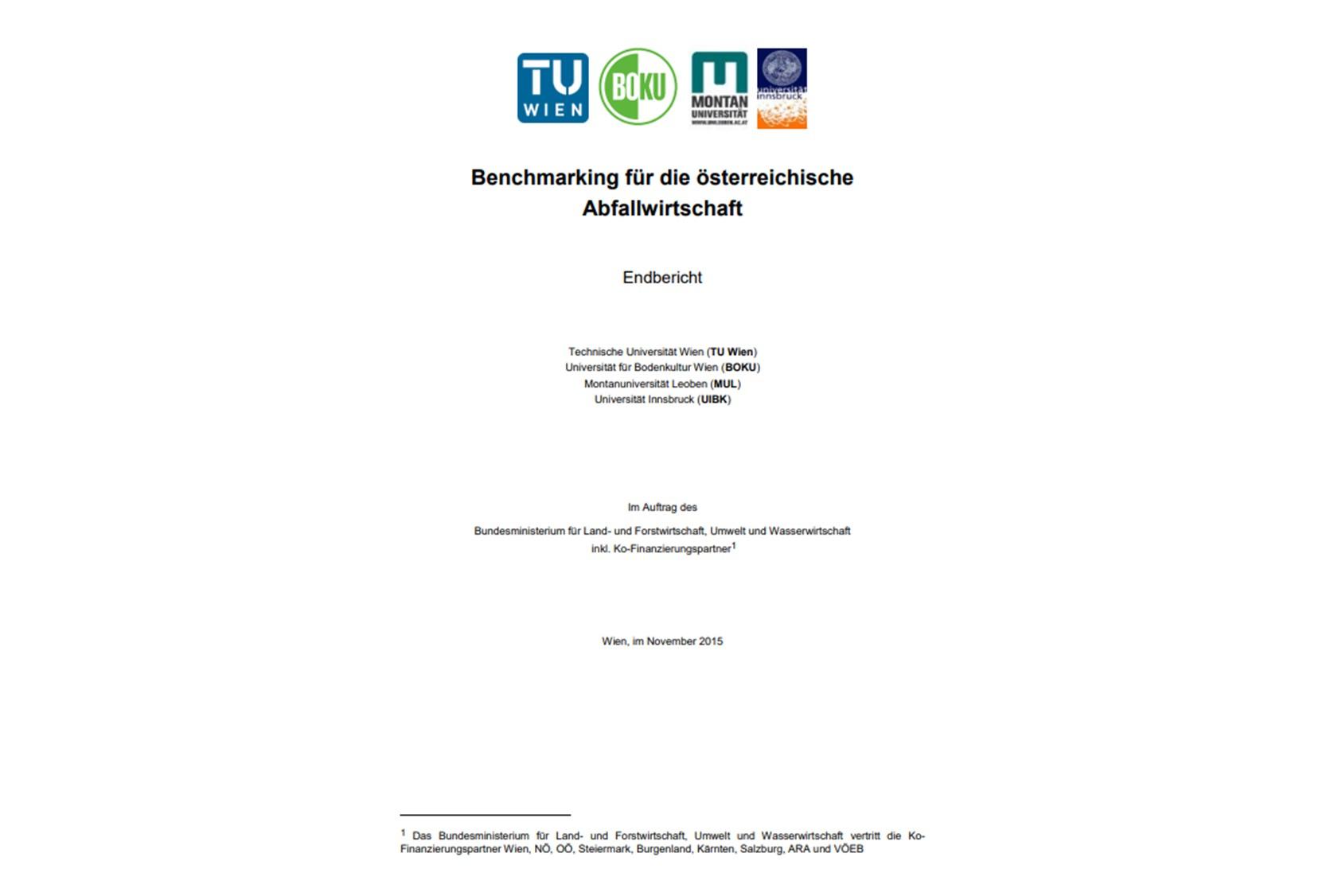 Cover Benchmarking für die österreichische Abfallwirtschaft