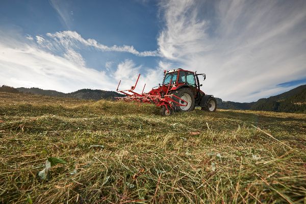 Heuwendung mit dem Kreiselzettwender