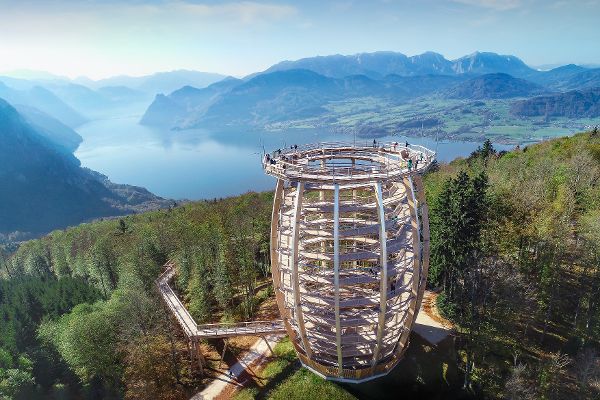 Luftaufnahme Baumwipfelpfad Salzkammergut