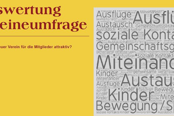 Titelblatt der Vereineumfrage der Gemeinde Langenegg