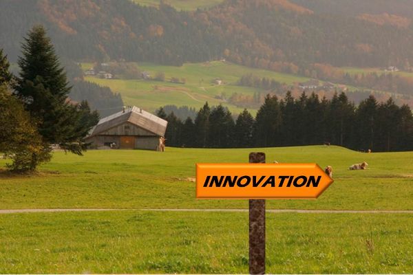 Landscape shot with sign innovation