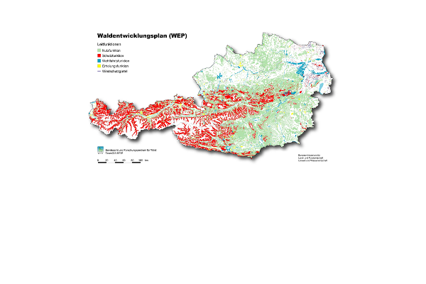 Forest development plan map of forest functions - overview