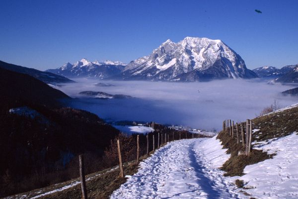 Late winter day with a view of the "Grimming"