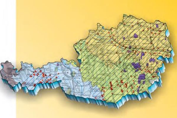 Austria map - Drinkable deep groundwaters