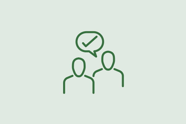  Icon Person Sprechblase Empfehlung