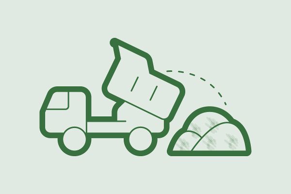 Icon Lastkraftwagen ladet Fuhre ab