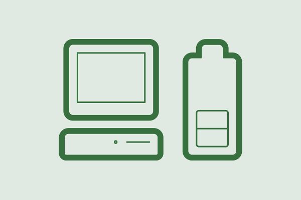 Icon Elektroaltgeräte und Batterien