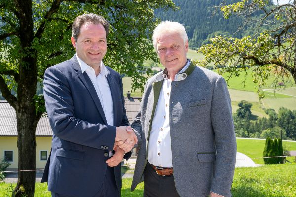 Der österreichische Landwirtschaftsminister Norbert Totschnig und der deutsche Minister für Landwirtschaft, Ernährung und Heimat Alois Rainer