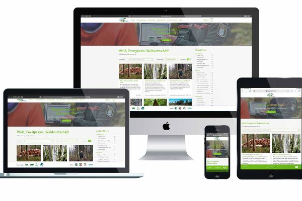 Die Internetplattform waldwissen.net ist für alle Endgeräte geeignet: Handy, Tablett, PC und Laptop