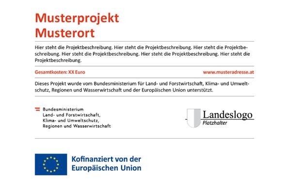 Erinnerungstafel "BMLUK+Land+EU"