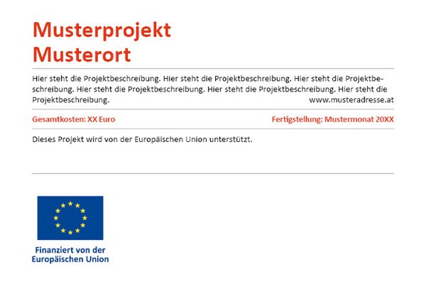 Hinweistafel EU