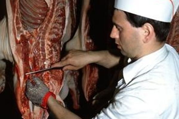 Zurichtung von Schweinefleisch 