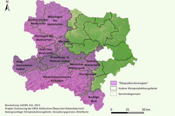 Grafik - Ökopunkte Kernregionen
