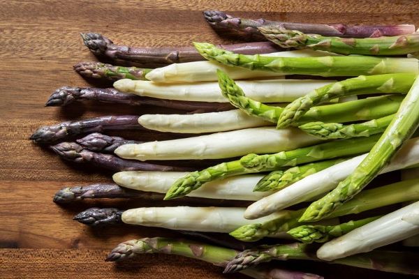 grüner und weißer Marchfeldspargel