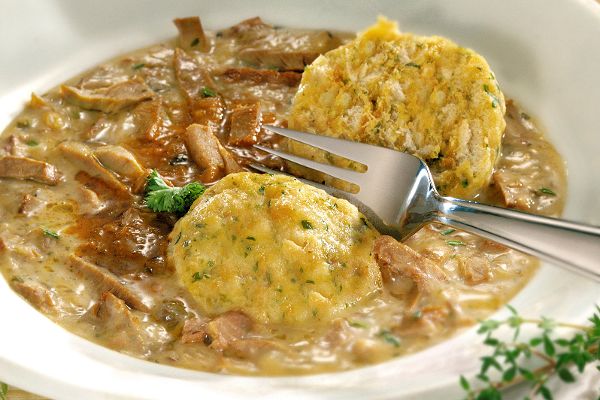 Weinbeuschel mit Semmelknödel