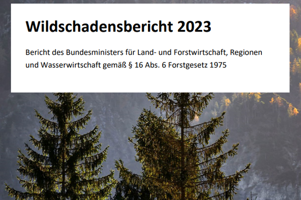 Wildschadensbericht 2023 Bericht des Bundesministers für Land- und Forstwirtschaft, Regionen und Wasserwirtschaft gemäß § 16 Abs. 6 Forstgesetz 1975