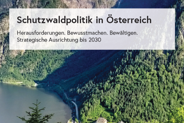 Titelbild Broschüre Schutzwaldpolitik in Östereich 