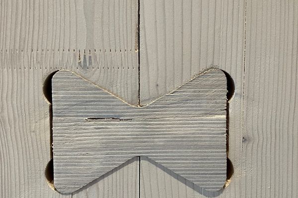 Detailbild einer Holzverbindung