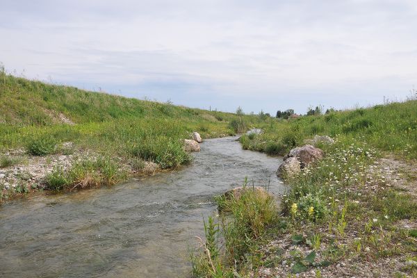Fluss mit Bachbett