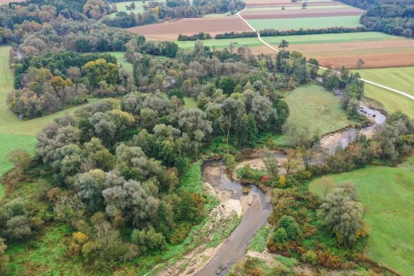 Lafnitz aus der Vogelperspektive.
