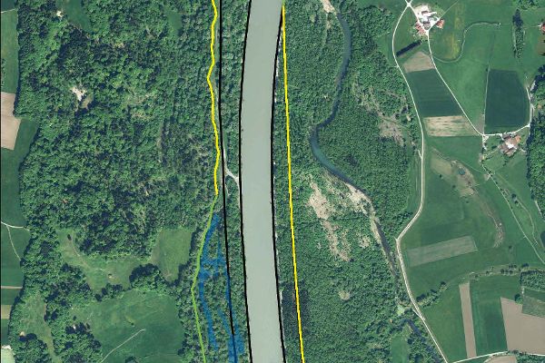 Übersichtskarte - Untere Salzach - Ist-Zustand