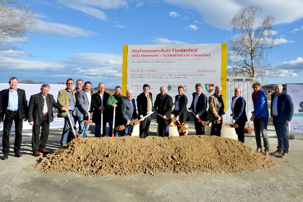 Spatenstich Hochwasserschutz Hühnerbach/Fürstenfeld