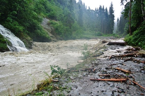 Hochwasser im Juli 2014 an der Windauer Ache