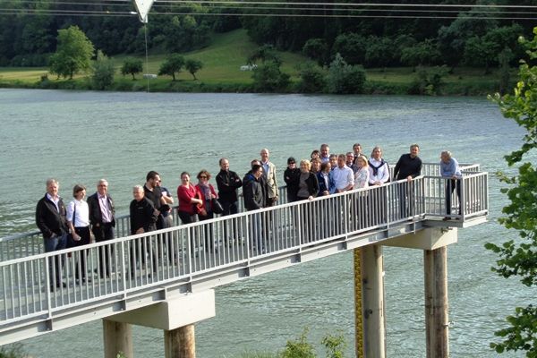 Messeilbahn und Messsteg während der Eröffnung am 28. Mai 2015						