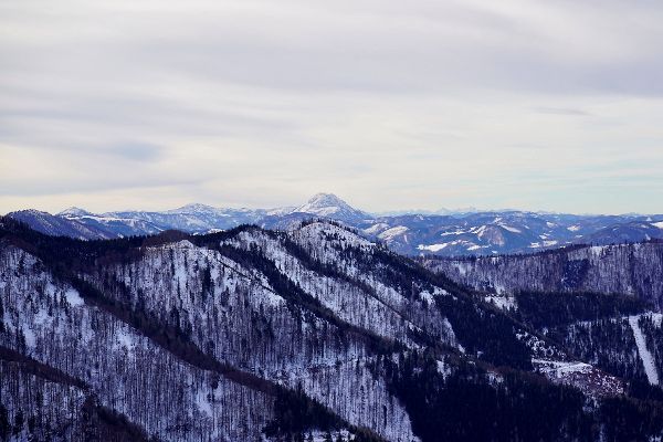 Blick auf den Ötscher vom Hochstaff