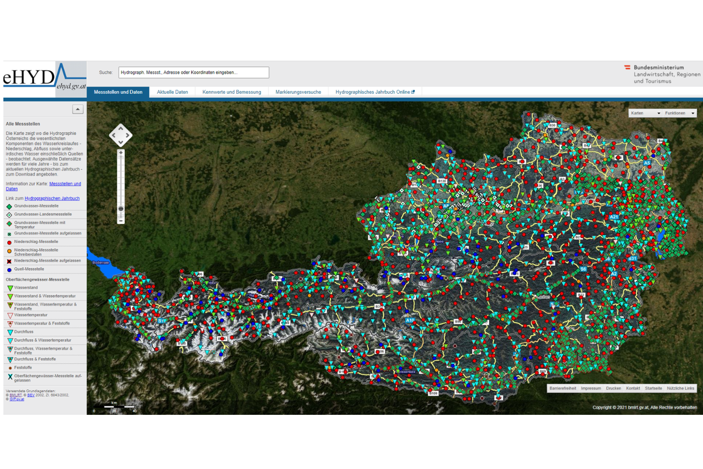 Screenshot Website EHYD