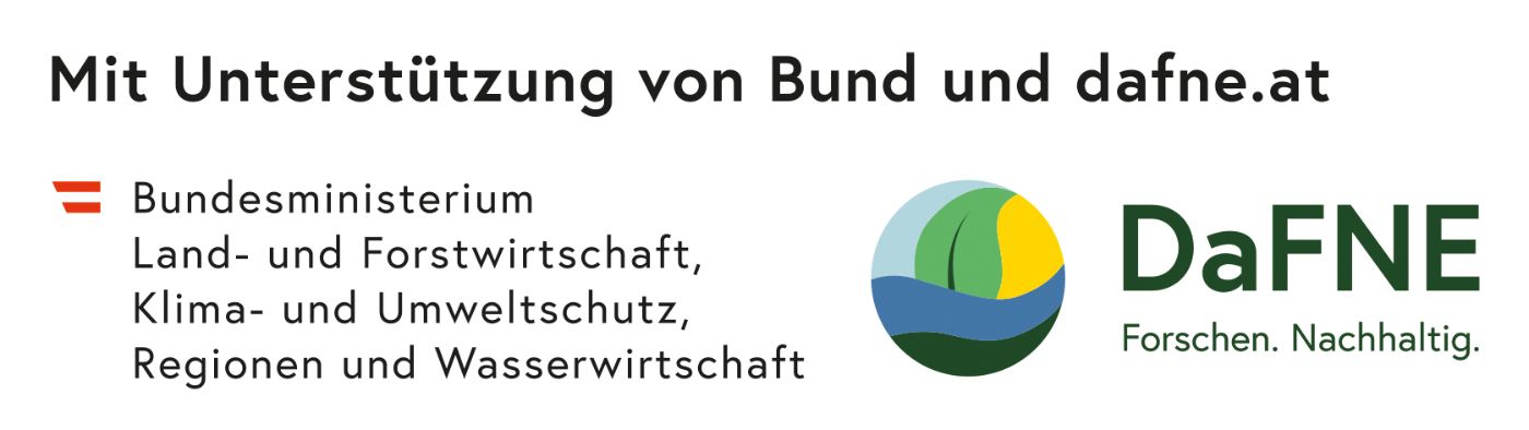 aktualisiertes Förderband mit den Logos des Ministeriums und der Datenbank für Forschung zur nachhaltigen Entwicklung