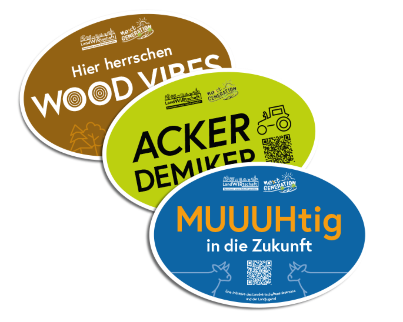 Hofübernahme-Sticker mit Landjungend- und BML-Logo