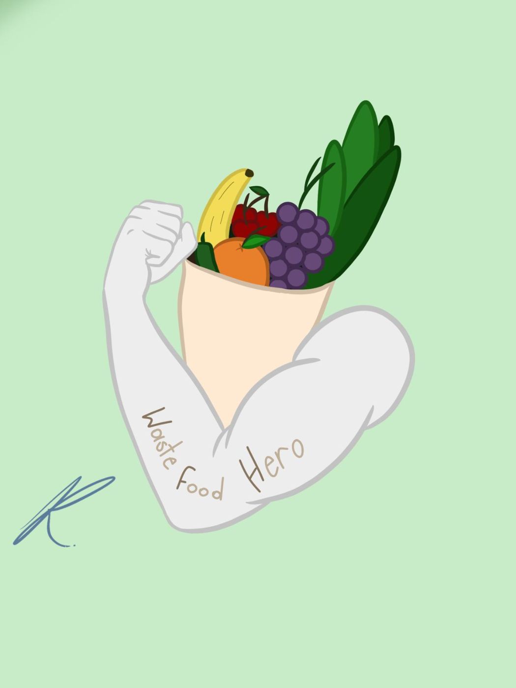 Logo des Projekts "WasteFoodHero"