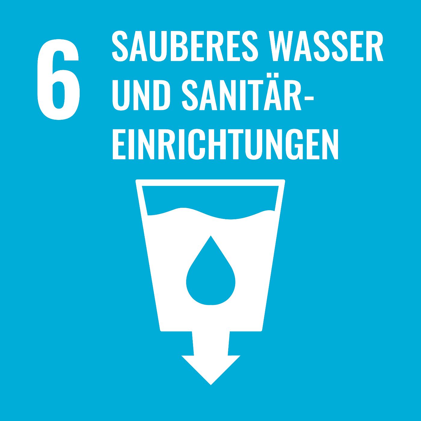 Sustainable Development Goal 6 Sauberes Wasser und Sanitäranlagen