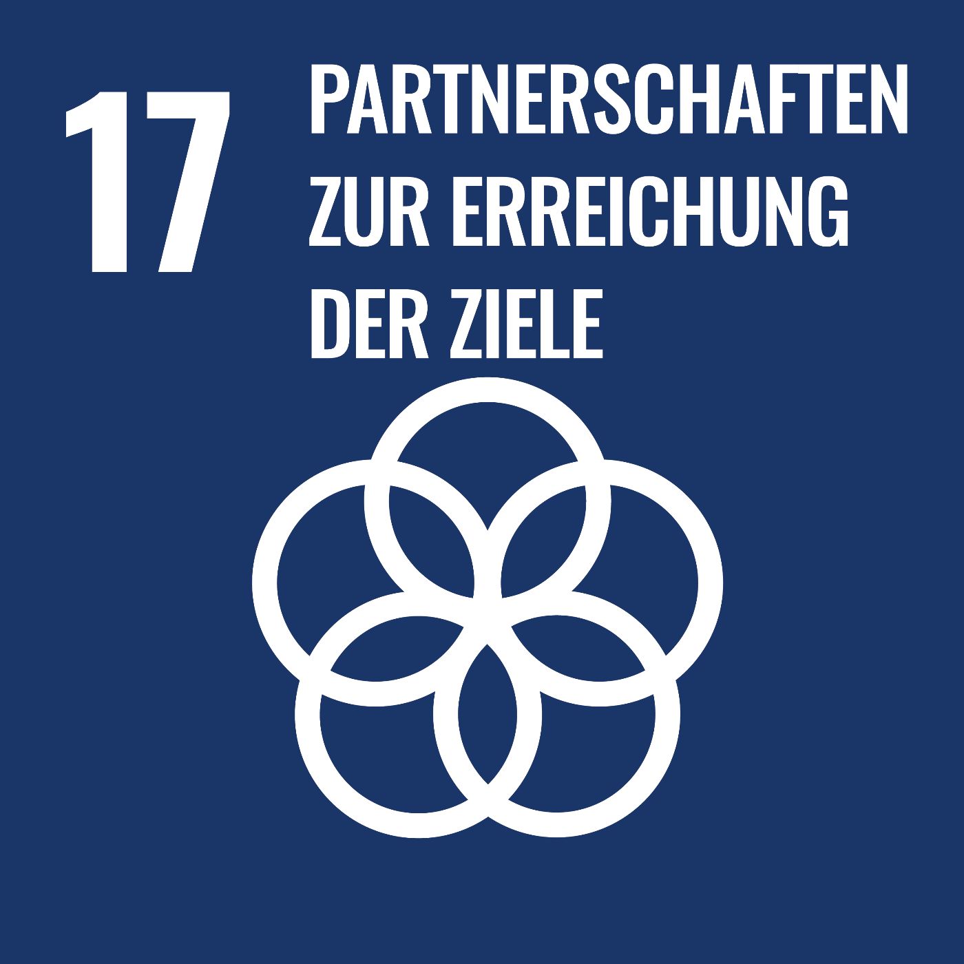 Logo Sustainable Development Goal 17 - Partnerschaften zur Erreichung der Ziele