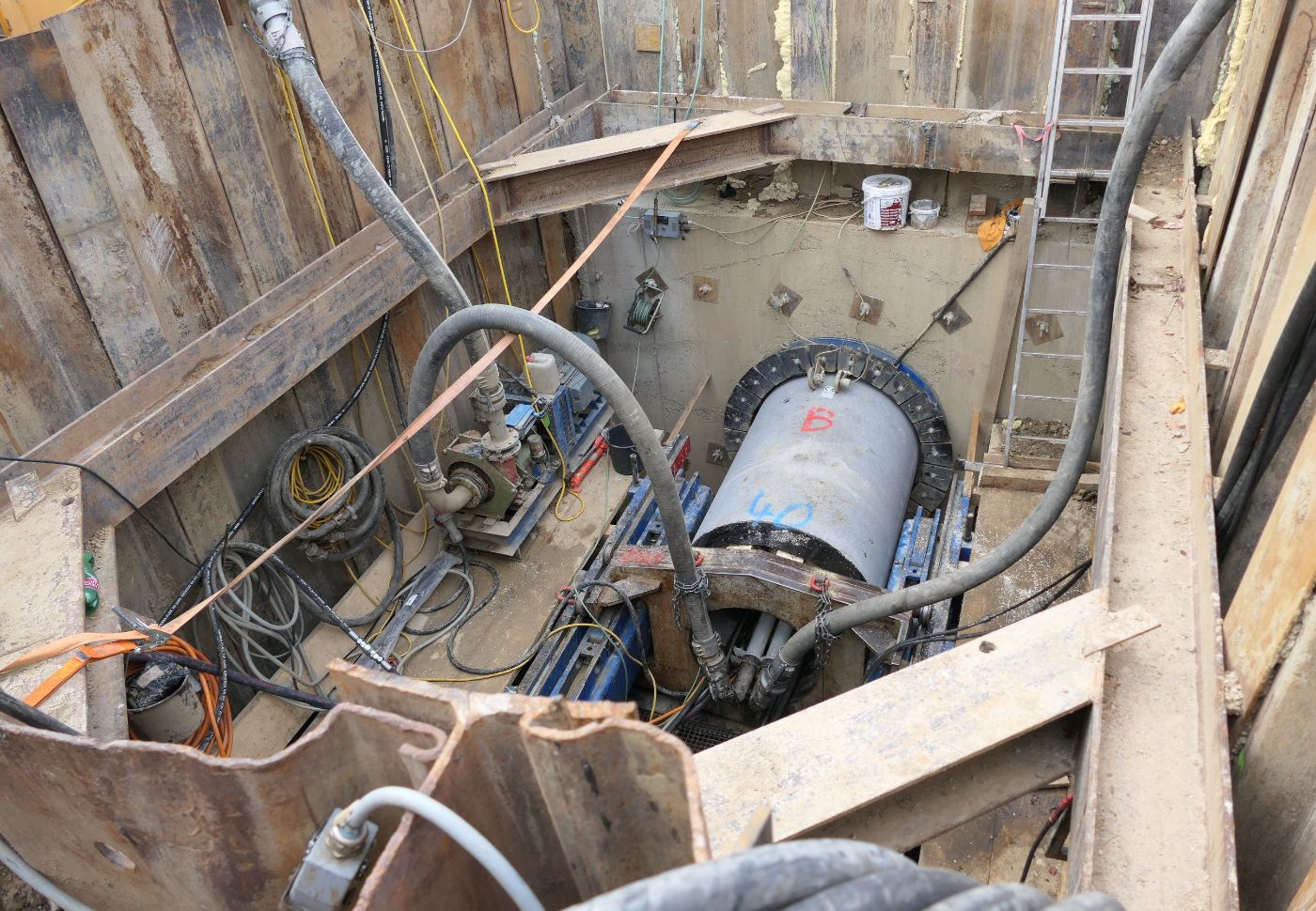 Bild von der Bohreinrichtung