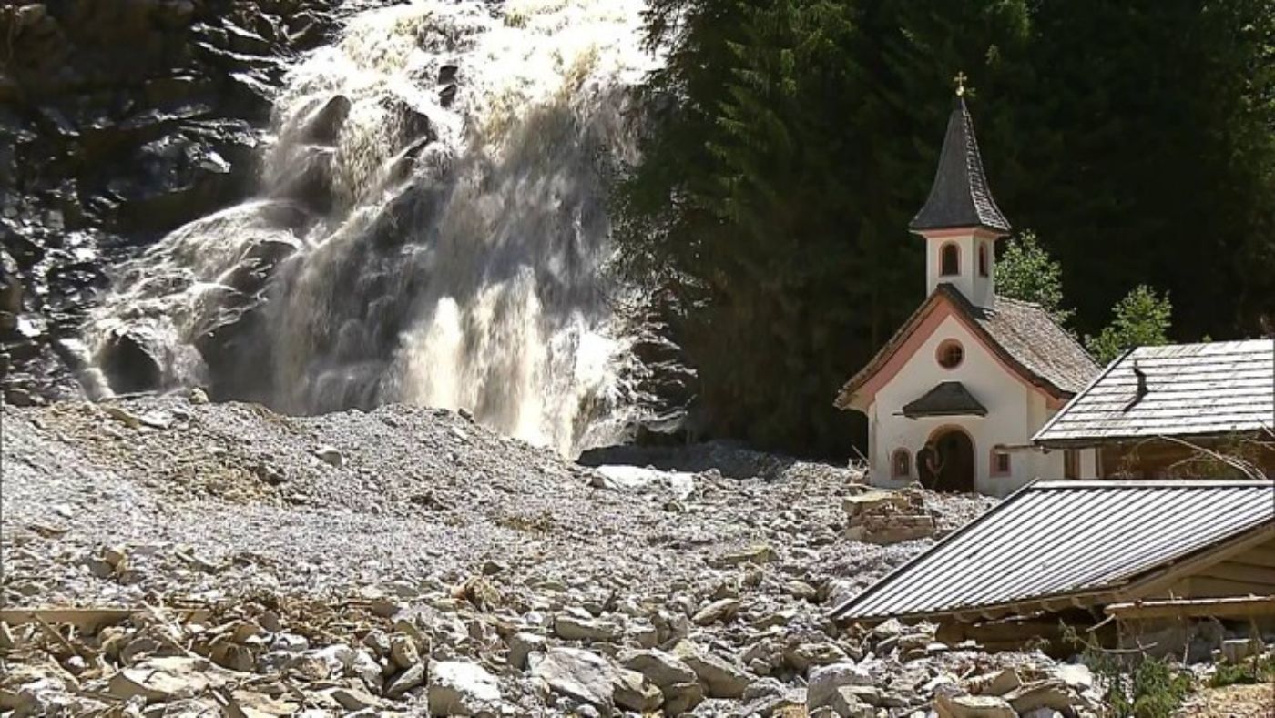 Gschnitztal nach Murenabgang 