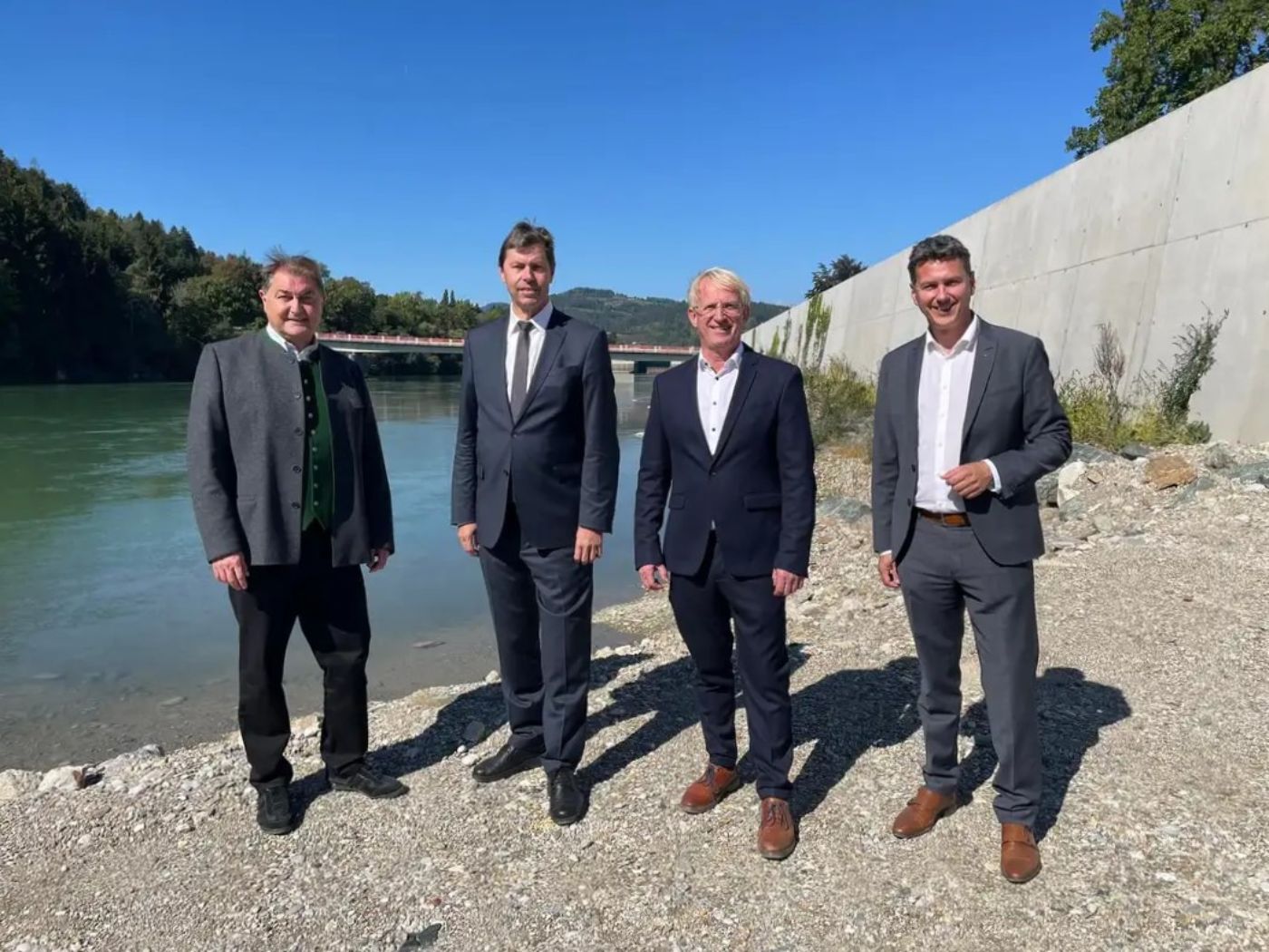 GF Gruber (Verbund), SC GS Liebel (BML), BGM Gallant (Lavamünd) und LR Fellner (Land Kärnten) 