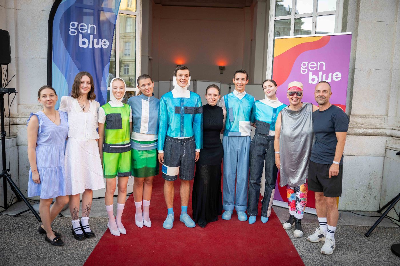 Gruppenfoto der Modenschau