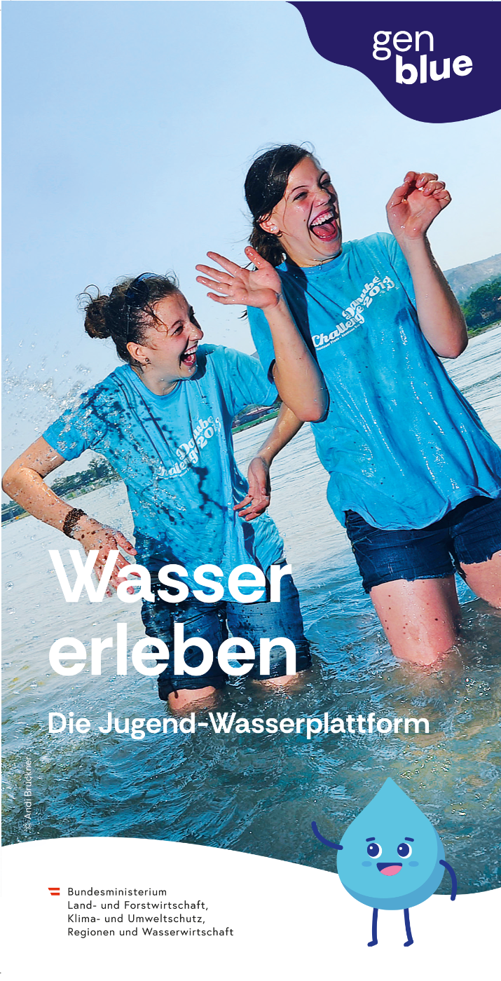 Titelbild des Wasserinformations-Folder von gen blue.