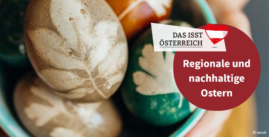gefärbte Ostereier; "regionale und nachhaltige Ostern"