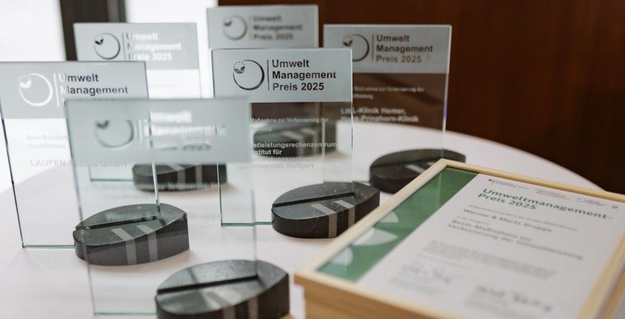 Umweltmanagementpreis Trophäen