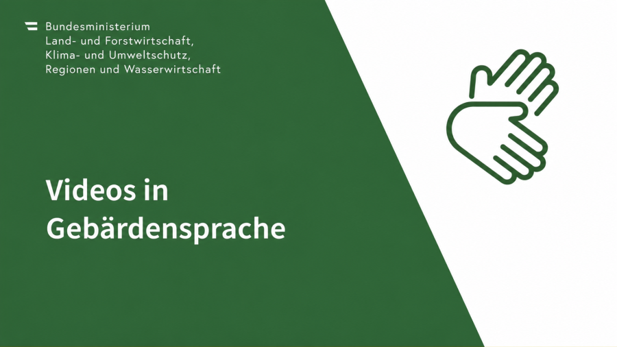 Videos in Gebärdensprache und gebärdende Hände