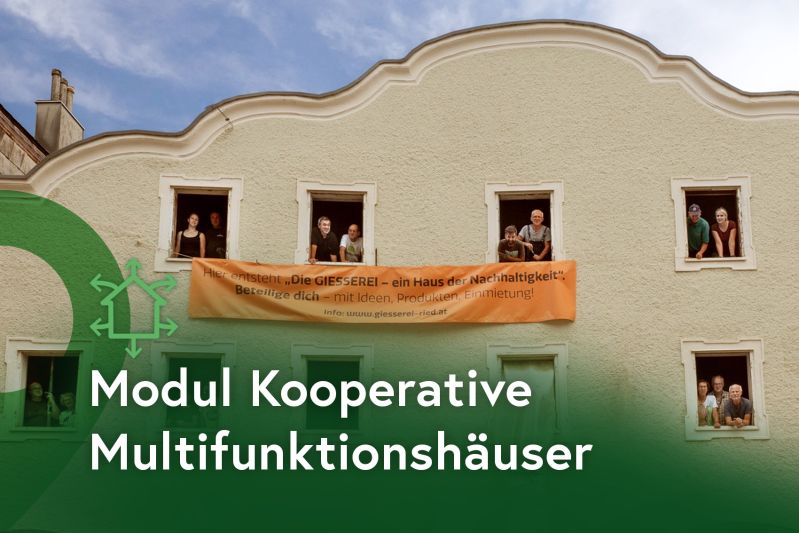 Zu sehen ist das Kernteam des Kooperativen Multifunktionshaus "Lenz", wie es gemeinsam in die Luft springt. 