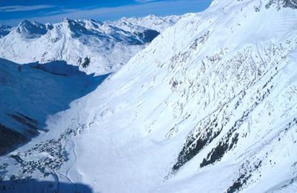 Avalanche on a mountain