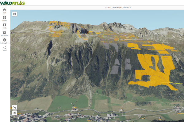 FOREST ATLAS 3D with Protective Structures in Galtür