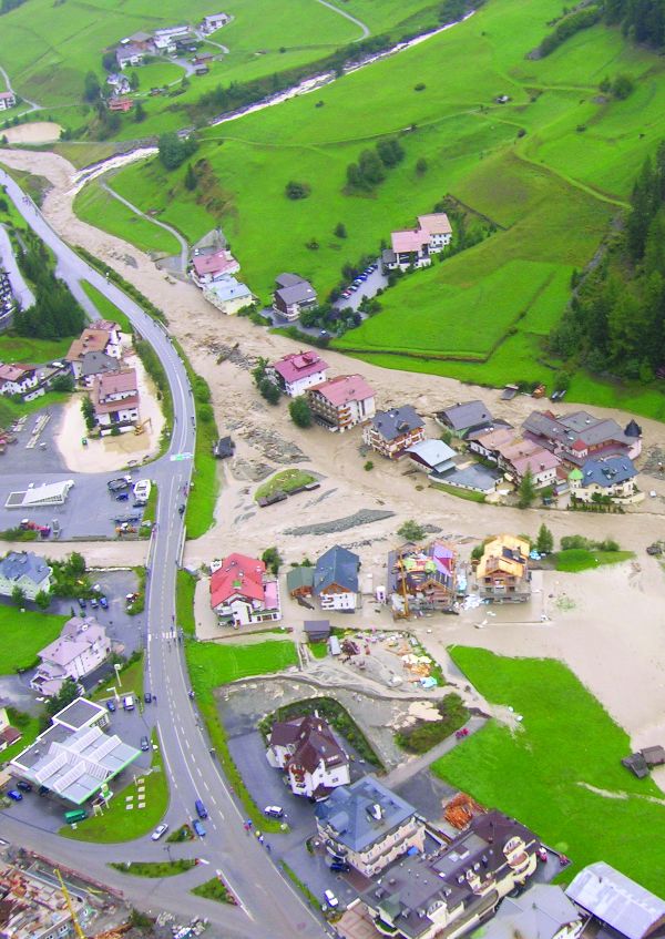 Aerial view of the Paznaun Valley