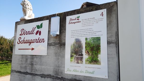 Infotafeln Dirndl Schaugarten