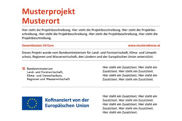 Erinnerungstafel mit Ergänzungstext "BMLUK+Länder+EU"