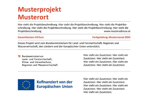 Hinweistafel mit Ergänzungstext "BMLUK+Länder+EU"